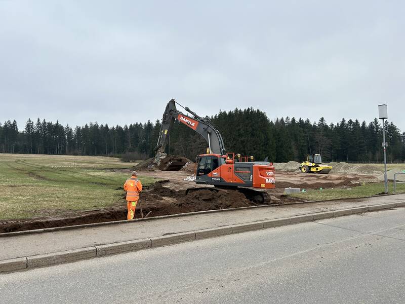 Bauarbeiten im Gewerbegebiet Herdweg/ Strut beginnen