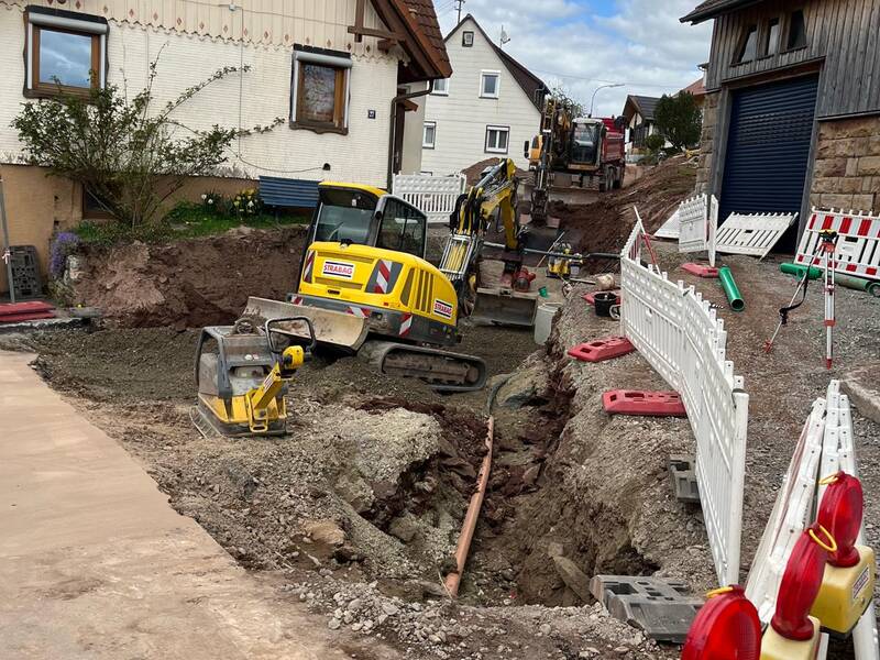 Kanalarbeiten im Haldenweg