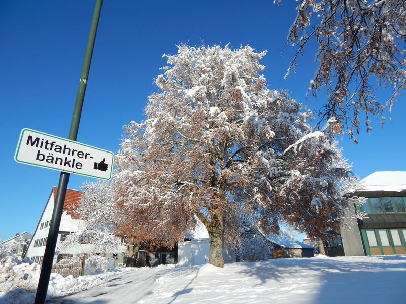 Schild Mitfahrerbänkle